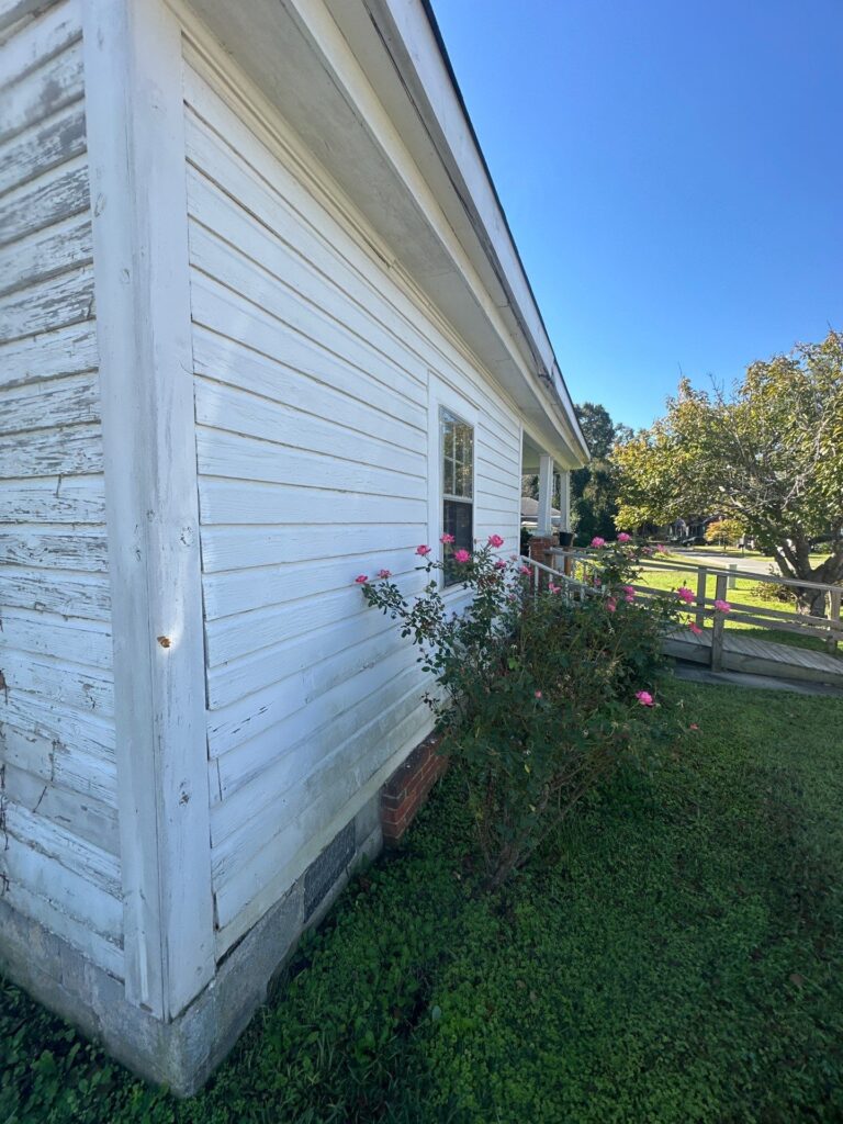 the service being done is house washing on the exterior siding to remove dirt and improve appearance